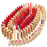 巧之木110片木质数学运算多米诺 木制积木骨牌儿童益智玩具3-7岁