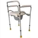 乐福座便椅不锈钢老人孕妇座便椅折叠移动座厕椅马桶椅可调节