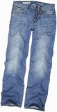 欧美外贸G家1969 夏季薄软浅蓝色全棉做旧磨破男装直筒裤牛仔长裤