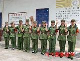 新款儿童成人男女红军服绿军装演出服红卫兵表演服小雷锋服装短袖