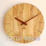 免费定制 刻字刻图 实木钟表 木钟木质挂钟创意简约木钟客厅挂钟