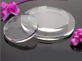 化妆品珠宝首饰品展示台 透明圆形水晶块托盘 饰品台