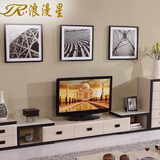 钢化玻璃电视柜 创意可以伸缩 时尚现代烤漆电视机柜 Tv880