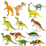 包邮热卖正版大号恐龙玩具12个套装模型动物15-18厘米圣诞礼物