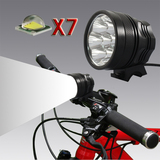 7T6自行车灯前灯强光单车灯山地车夜骑灯充电装备配件/头灯/包邮