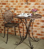 欧式工艺品 铁艺桌椅庭院户外休闲阳台套装组合三件套桌椅