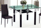 hw83 折叠式双层 绿色透明 钢化玻璃 精致 餐桌饭桌台子
