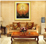 蒙娜丽莎印花十字绣套件人物千手观世音菩萨大幅新款客厅挂画包邮