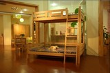 广州100%全纯实木松木家具 多功能组合床1.5米双层滑梯带楼梯成人