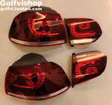 尾灯适用于德国大众高尔夫6 GTI R20 樱桃红色 LED尾灯