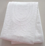 特价出口全棉线毯 白色提花毛毯  空调盖毯  单人棉毯 纯棉毛巾被