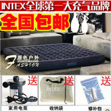 送电泵！INTEX 68926 蜂窝立柱型单双人超大充气床垫空气床气垫床