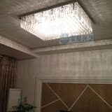 现代简约水晶灯豪华LED客厅长方形水晶吊灯卧室餐厅灯吸顶灯过道