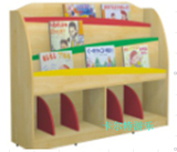 幼儿园木制柜子 儿童原木色书架 幼儿园图书架 儿童书柜樟子松木