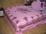 床单全棉线丝光床单老式直边大床单红色婚庆床单喜庆垫单床上用品