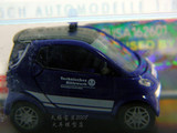 天赐宝贝*德国BUSCH46153*1：87蓝色警车smart汽车模型特价