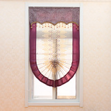 罗马帘升降地中海帘卧室客厅飘窗欧式扇形半遮光精品窗纱定制窗帘