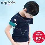 gxgkids 新品童装男童纯棉圆领短袖T恤韩版儿童T恤夏A5244364