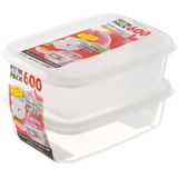 2个装 日本进口 厨房保鲜盒 冰箱收纳盒 食物密封盒 塑料置物盒