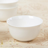 4.5寸米饭碗 大汤碗纯白骨瓷面条碗餐具碗出口级中式陶瓷碗