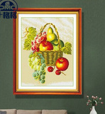 手工DMC法国十字绣 精准印花 创意家居餐厅挂画水果蔬菜 水果丰收