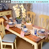 实木椅美式乡村 厂家直销 定制橡胶木餐椅 现代简约家用实木餐椅