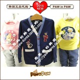 paw in paw韩国代购童装专柜正品儿童男童针织衫开衫PPCK54902B