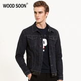 WOODSOON2016秋季新款休闲牛仔夹克男士潮流修身外套欧美男装上衣
