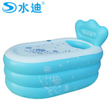 包邮促销 款式精致水迪成人泡澡 塑料折叠浴缸 加厚保暖充气浴缸