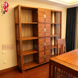 苏梨书柜 新中式家具 花梨木书橱 刺猬紫檀家具 实木新中式书柜