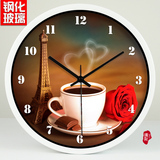 包邮餐厅美式咖啡品味艺术 石英钟静音钟表创意装饰照片墙挂钟44