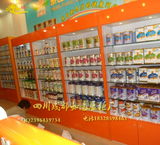 展柜货架定做四川成都工厂批发奶粉货架婴儿用品展示柜烤漆玻璃柜