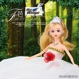 芭比娃娃套装大礼盒迪士尼8-11岁白雪公主3D真眼衣服仙子玩具可儿