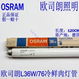 欧司朗 OSRAM L36W/76色荧光灯管40W鲜肉灯管 1.2米冷藏展示柜灯