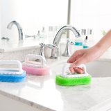 强力去污带手柄海绵刷 不伤手浴室浴缸瓷砖擦厨房刷 多用清洁刷