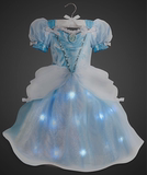 现货Disney迪士尼美国代购童装女童迪士尼公主节日礼服裙子灰姑娘