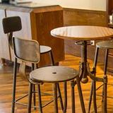 c欧式铁艺家用酒吧台桌椅组合咖啡厅靠墙高脚长桌椅凳子