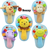 4个包邮 sozzy 婴儿动物手摇棒 BB棒宝宝手摇铃抓握益智玩具0-1岁