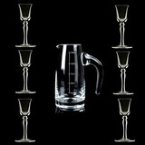 特价华富水晶玻璃烈酒杯茅台杯酒具带刻度分酒器白酒杯小七件套装