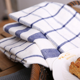 NDP 日式棉麻格子餐垫餐布餐桌垫隔热垫碗垫盖布茶巾西餐餐巾