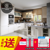 杭州欧式厨房模压整体橱柜定做现代简约不锈钢厨柜定制石英石台面