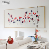 仟象映画 红罂粟 现代花卉客厅装饰画沙发背景墙画办公室挂画