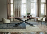 欧式北欧餐桌椅组合实木餐桌铁艺复古餐桌简约现代小户型办公桌