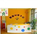 长沙办公家具前台桌时尚亲子幼儿园婴幼前台办公接待台白色吧台