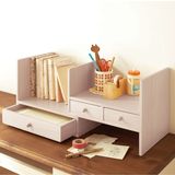 北欧创意儿童实木书桌学生桌面书柜简易小书架组合置物架美式