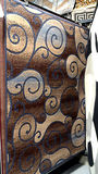 美国代购 地毯 5x8现代过渡抽象棕色棕色蓝色长毛绒 居家装饰品