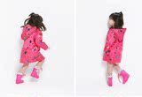 SMALLY外贸原单  出口韩国加厚时尚男童女童小孩宝宝雨衣