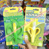 香港代购Baby banana香蕉/玉米宝宝牙胶 婴儿磨牙咬胶 硅胶乳牙刷