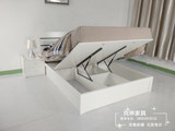 板式床简约现代双人床1.5 1.8米高箱床储物床气动床气压床定制