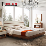 伯爵家具北欧简约现代风格1.5 1.8m床简易 双人床 板式床 高箱床